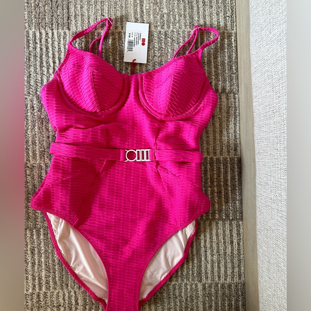 Hot pink one piece swimsuit